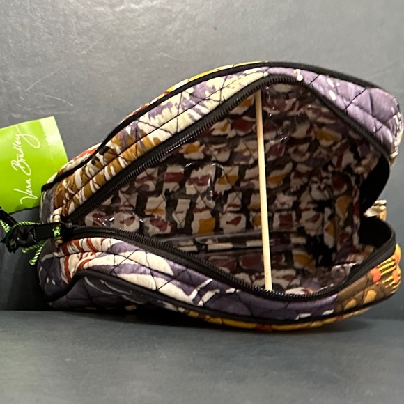 Vera Bradley "Painted Feathers" Cosmetic Bags & Flat Iron Case NWT & NWOT 3PCs - Picture 8 of 12